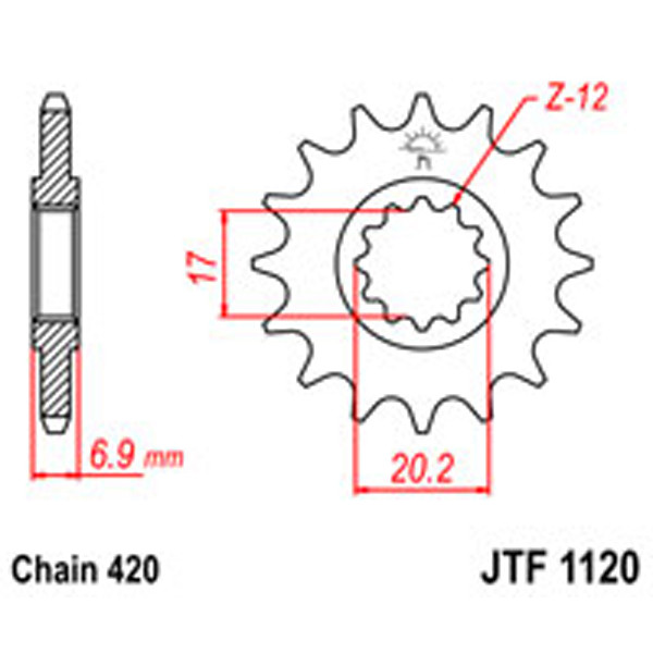 JT JT Gear Box Sprockets G/B 1120-11